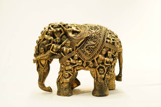 CARVED ELEPHANT STATUE