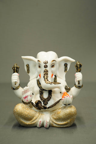 CARVED GANESHA STATUE